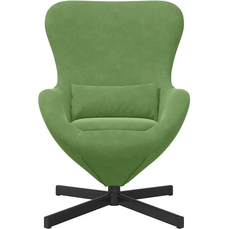 vidaXL Eiersessel Hellgrün 63 x 73 x 90 cm Samt 42002759 – Bild 3