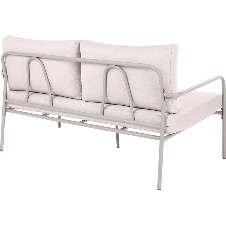 Lounge Set mit Tisch 4-Sitzer NESSO Metall Hellbeige – Bild 6