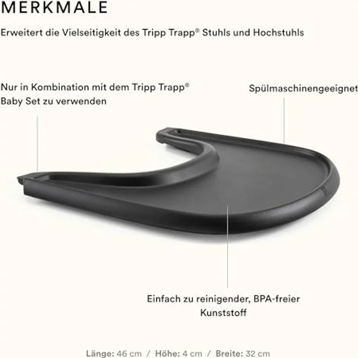 Stokke Tray für 'Tripp Trapp' Hochstuhl, schwarz – Bild 3