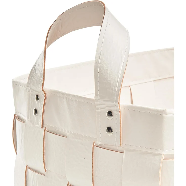 Aufbewahrungskorb 2er Set SIPPAR Kunstleder Beige – Bild 8