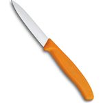 Victorinox, 6.7606. L119, Swiss Classic, Gemüsemesser, Extra scharfe Klinge, mit geradem Schliff, robuster Kunststoff-Griff, Orange, Made in Switzerland, Spülmaschinengeeignet