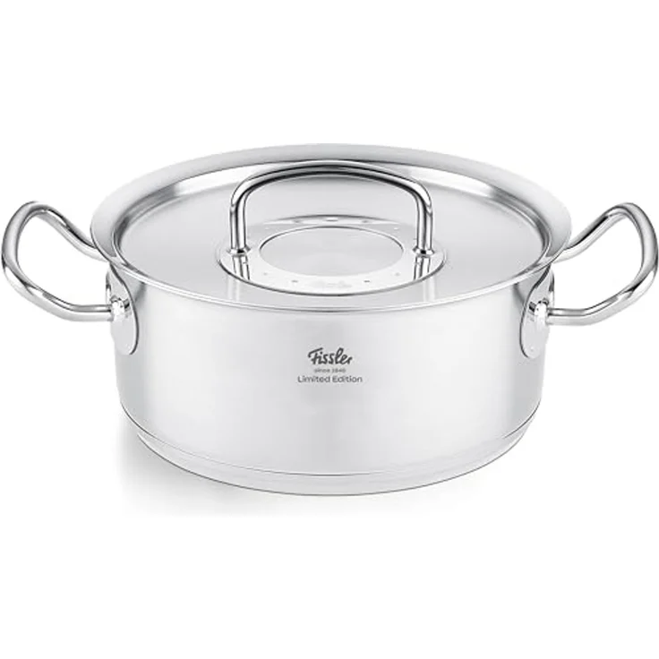 Fissler Topf-Set Original-Profi Collection® Retro, Edelstahl 18/10 (Set, 9-tlg, 3 Kochtöpfe,1 Bratentopf, 1 Stielkasserolle, 4 Metalldeckel), Limited Edition, Made in Germany – Bild 5