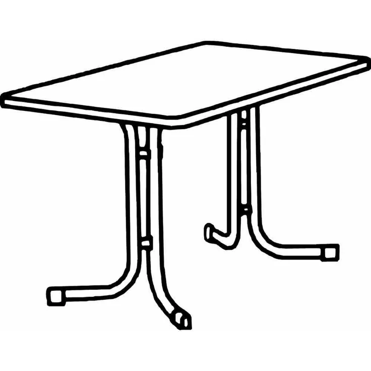 Boulevard-Klapptisch, 115x70x72 cm, weiß – Bild 4