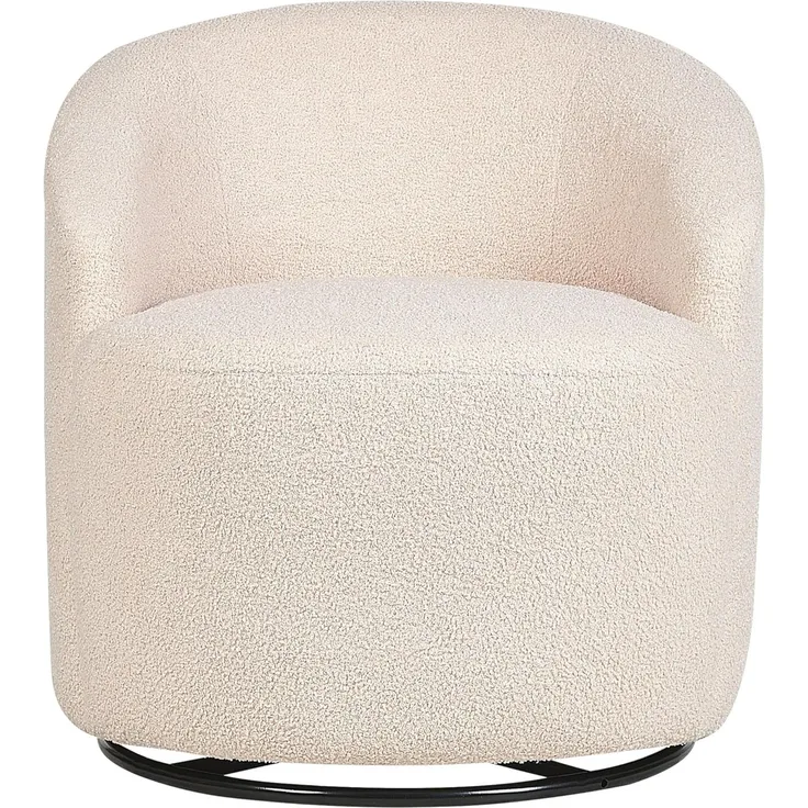 Sessel DAVIK drehbar Bouclé Beige