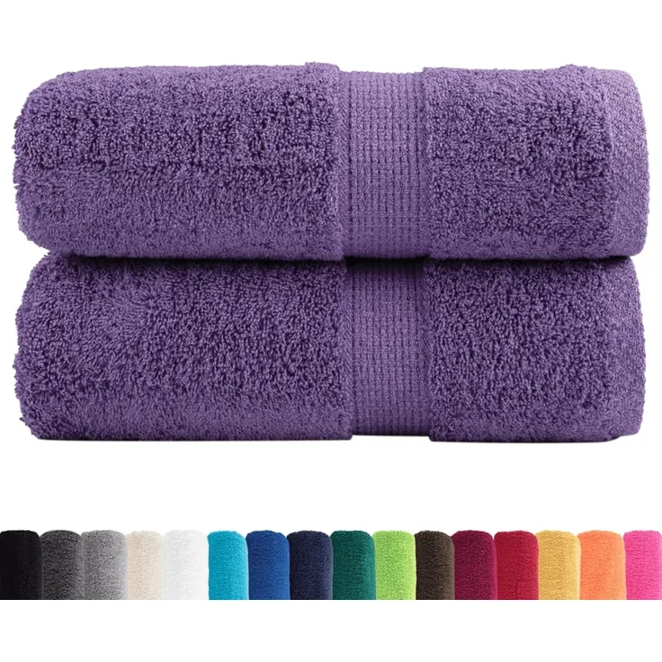 vidaXL Premium Waschhandtücher SOLUND 2 Stück Lila 30x30 cm 600 g/m² 137347