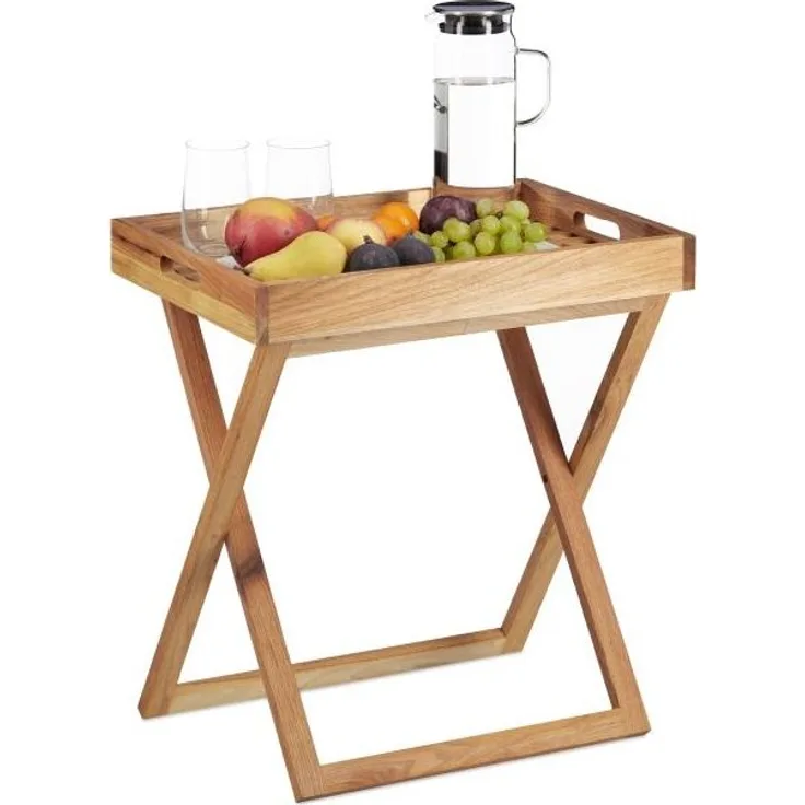 Tabletttisch klappbar Walnuss 10021316