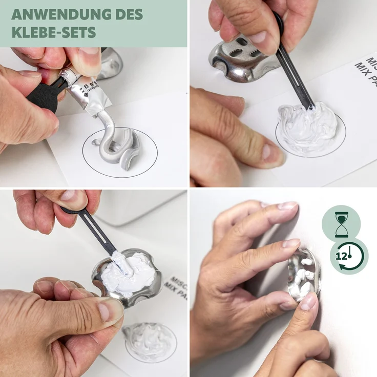 bremermann Bad-Serie LUCENTE - Glaseckablage inkl. Klebeset, Glasregal, Badregal aus Glas und Edelstahl, verchromt – Bild 5