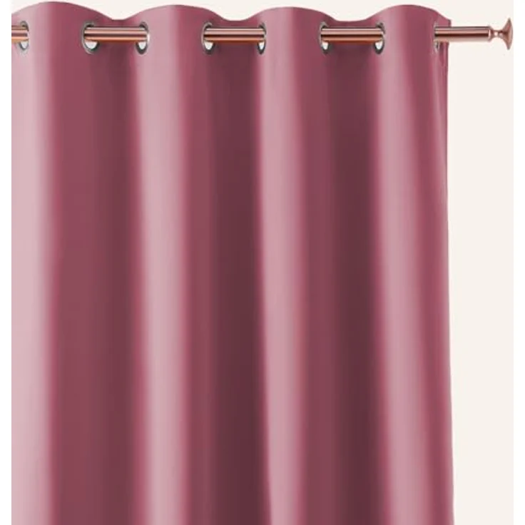 ROOM99 Vorhang mit Silberen Ösen Aura 140x250 cm Breite x Höhe Schiebegardinen Deko Modern Curtain Gardine Wohnzimmer Schlafzimmer Rosa, 1 Stück – Bild 3
