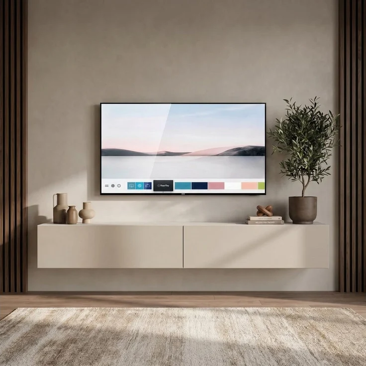 InnoFurn TV-Board Vela hängender Lowboard (2x hängender Fernsehschrank), Sanftes Öffnen, Made in Germany, Modernes Design – Bild 2