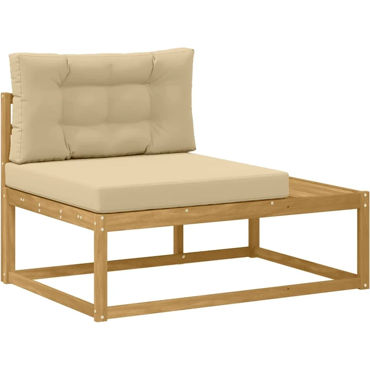 vidaXL Outdoor-Sofagarnitur 2-Sitzer Polyester Weiß 230,5 x 83 x 73 cm 3386992 – Bild 3