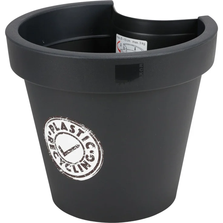 Regenrohr-Pflanztopf schwarz Blumentopf für Fallrohr Pflanzengefäß Gartendeko Pflanzenkorb Dachrinne – Bild 5