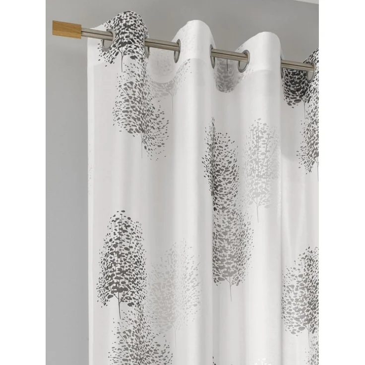 Kutti Vorhang Belinda (1 St), Ösen, halbtransparent, Ausbrenner, Gardine, halbtransparent, Ausbrenner, bedruckt, Viskose-Polyester