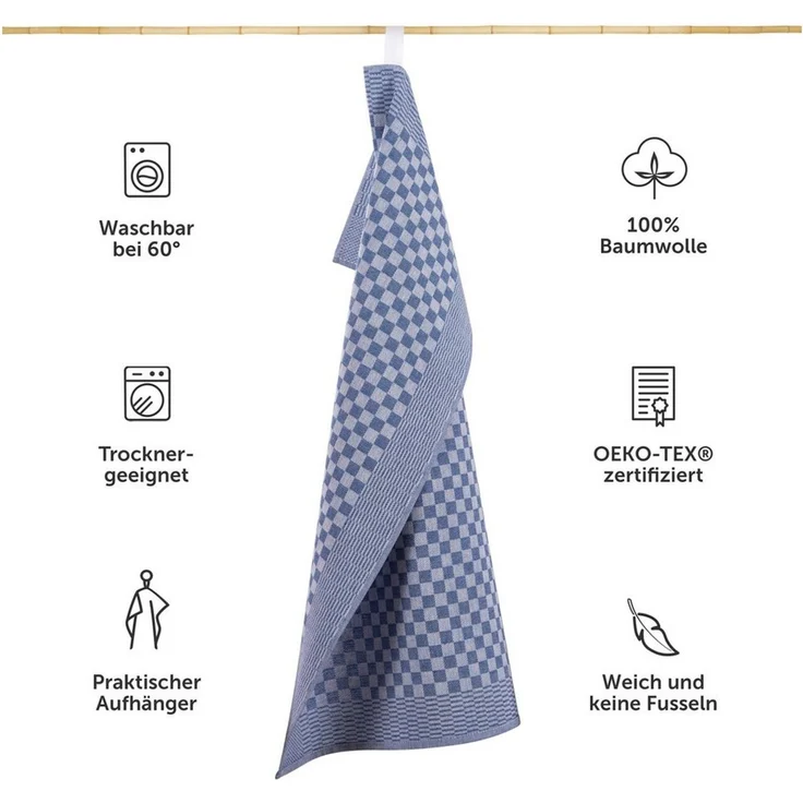 Blumtal Geschirrtuch Premium Geschirrhandtücher in 50 x 70 cm, (Set, 5-tlg, 5, 10 oder 20 Geschirrtücher), 100% Baumwolle, Oeko-TEX® Zertifiziert