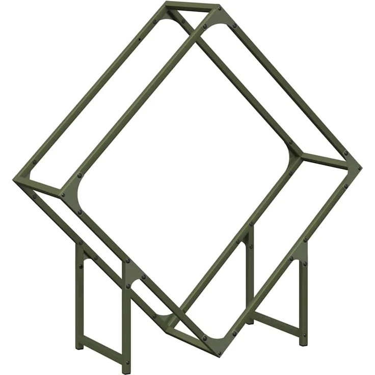 vidaXL Brennholzregal Olivgrün 80x25x80 cm Kaltgewalzter Stahl 864286 – Bild 1
