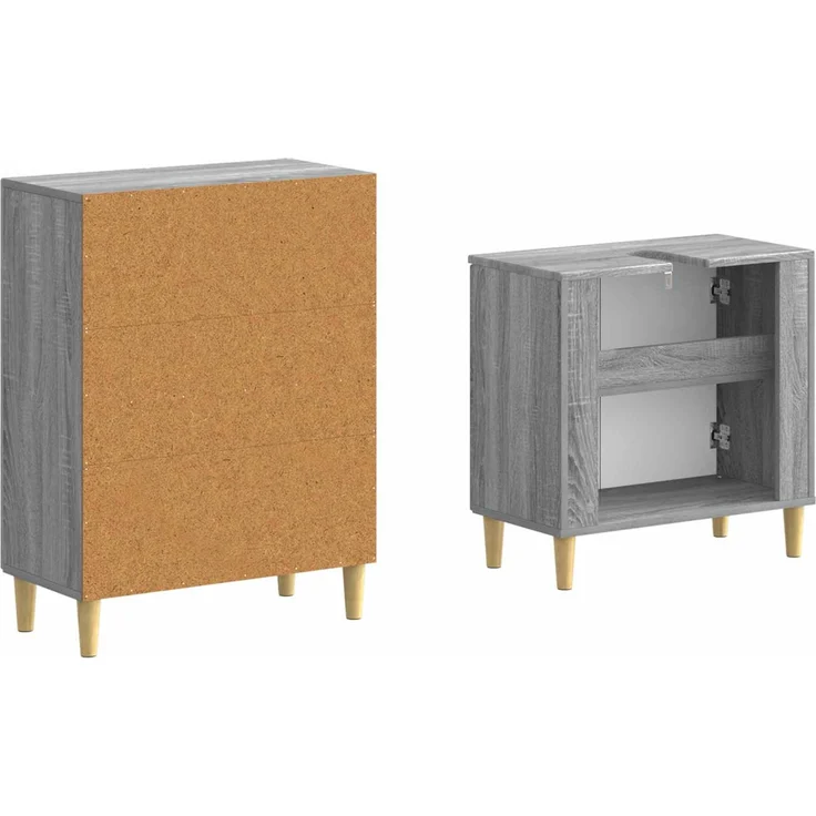 vidaXL 2-teiliges Badezimmer Schrank Set ARNHEM Sonoma-Grau 3417609 – Bild 4