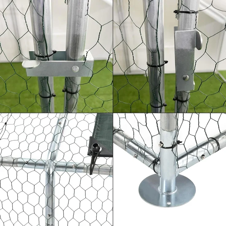 Freilaufgehege Wels mit Sonnendach 3x6x2 m [pro. tec] – Bild 6