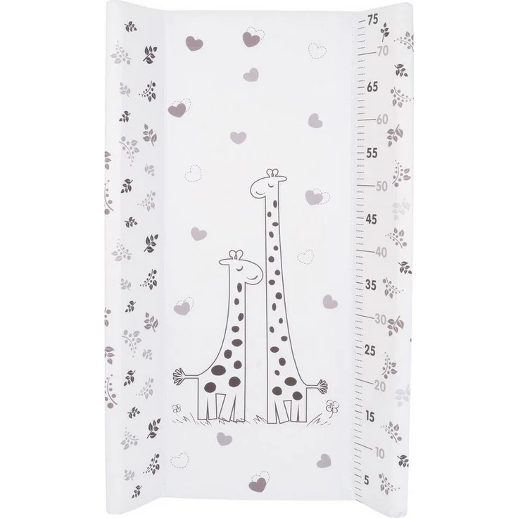 ib style ISA 2-in-1 Wickeltisch mit Badewanne, mobile Wickelkombination, Rollbar, große Aufbewahrungsfläche, Wickelkommode für Babys Kleinkinder, Metric Giraffe Grau – Bild 2