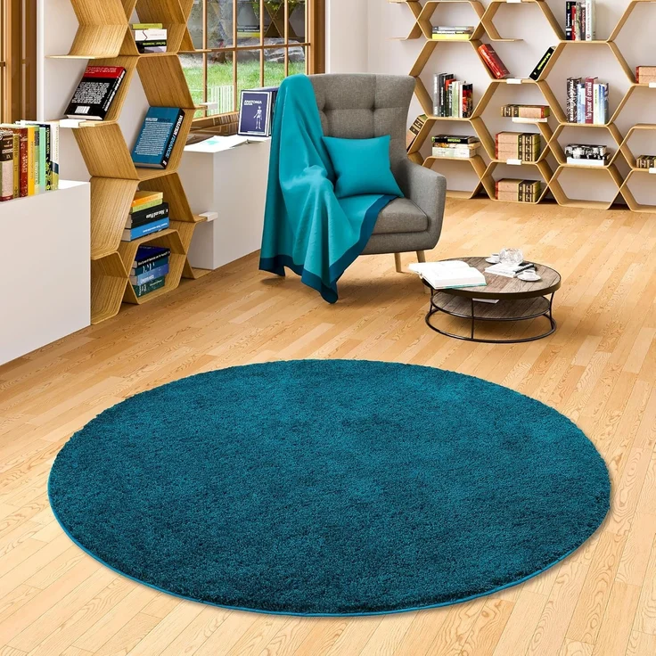 Snapstyle Hochflor-Teppich Hochflor Shaggy Teppich Palace Rund, Rund, Höhe: 36 mm – Bild 1