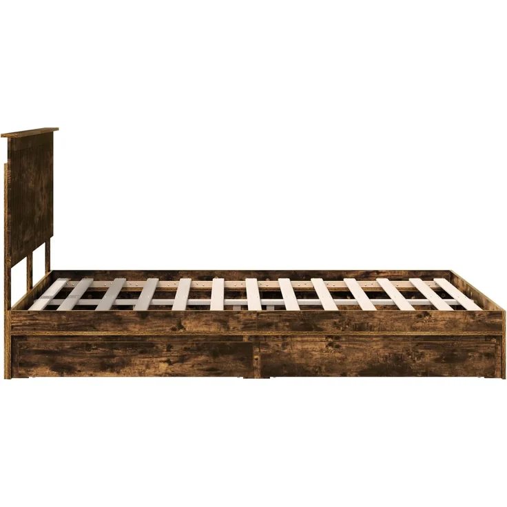 vidaXL Aufbewahrungsbett Geräucherte Eiche 135 x 190 cm Holzwerkstoff 3411219 – Bild 8