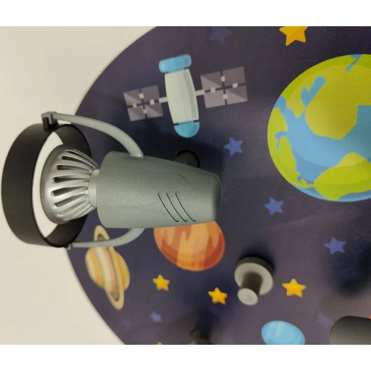 Coole Deckenlampe mit Weltall Motiv für Kinderzimmer 3 flammig schwenkbar Ø 35cm – Bild 5