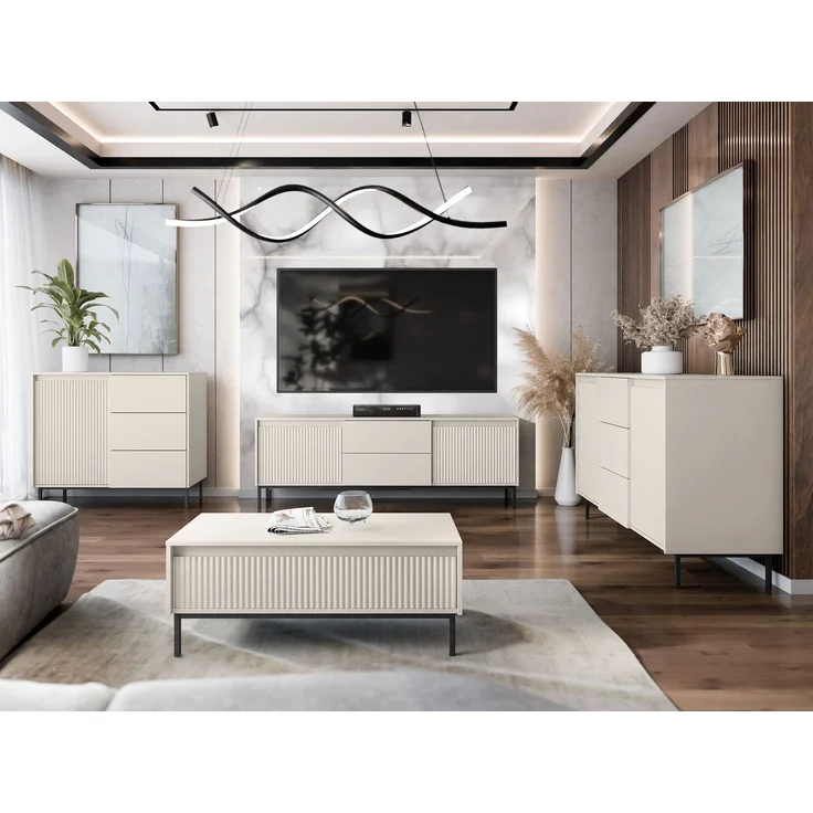 Wohnzimmer-Set Ozmi I (Farbe: Cashmere) – Bild 2