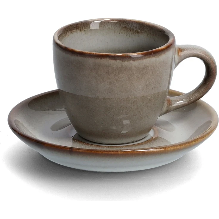 ZELLER 26509 Espresso-Set TAUPE, 8-tlg, Keramik – Bild 2