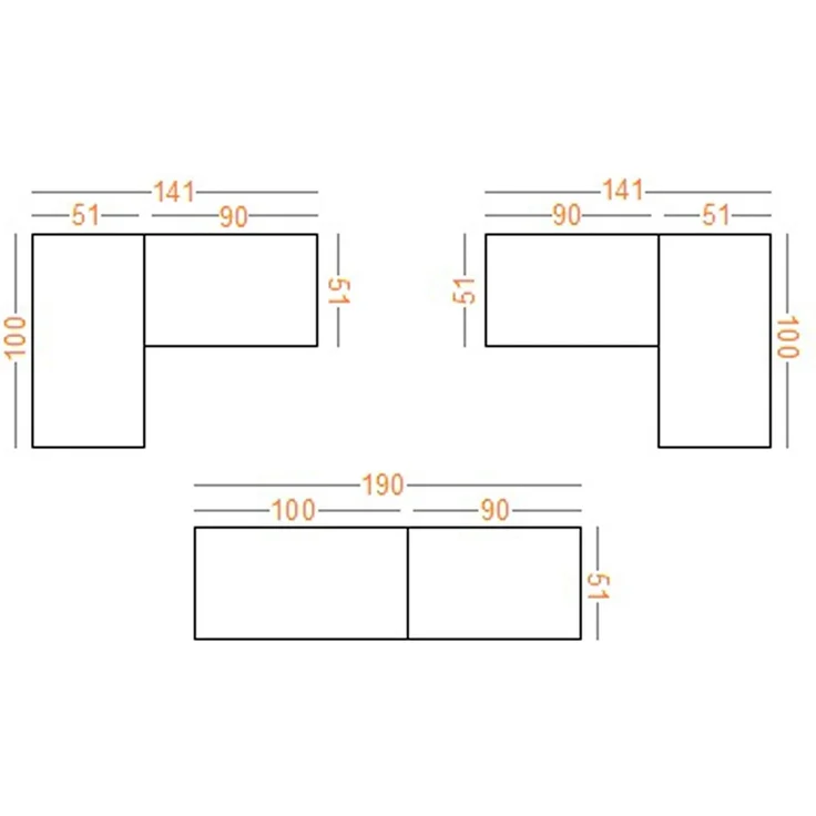 Marmex Möbel Tres Set-A/N Offener Modulschrank, Schrankset mit Aufsätzen, Ankleidezimmer Möbel, für Kleidung und Schuhe, laminierte Spanplatte, graubeige cashmere 190x246x51 cm – Bild 6
