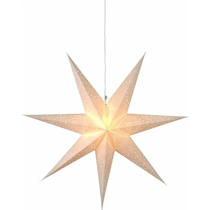 Weihnachtsstern Sensy von Star Trading, 3D Papierstern Weihnachten in Weiß, Dekostern zum Aufhängen mit Kabel, E14 Fassung, Ø: 100 cm – Bild 2