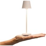 SIGOR LED Tischleuchte NUINDIE Pocket Dünenbeige, Dimmbar, LED fest integriert, Warmweiß