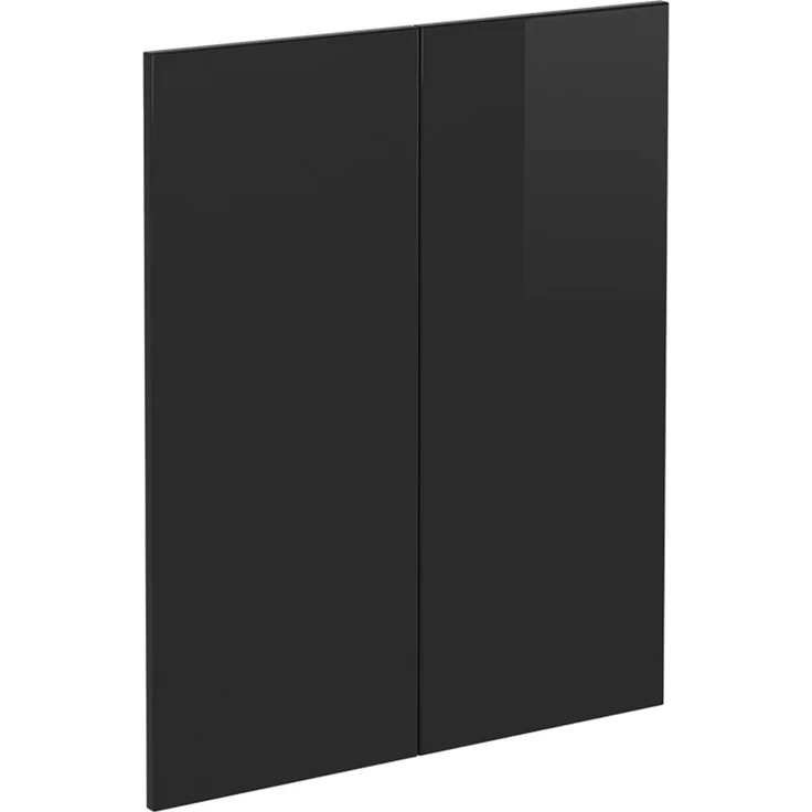Küchenfront R-Line Schwarz Hochglanz 59.2 x 71.3 cm Möbelfront für den Unterschrank Vicco – Bild 1