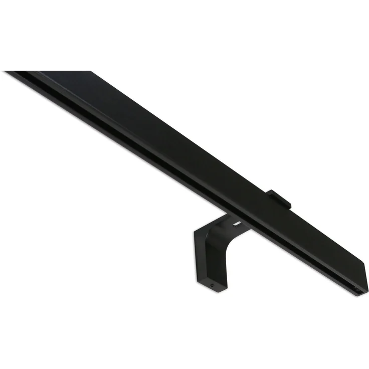 Deco-Raum® Gardinenschiene Innenlauf Loft | Befestigung: Wandträger | Größe: 370cm | Material: Aluminium | Farbe: Schwarz – Bild 8
