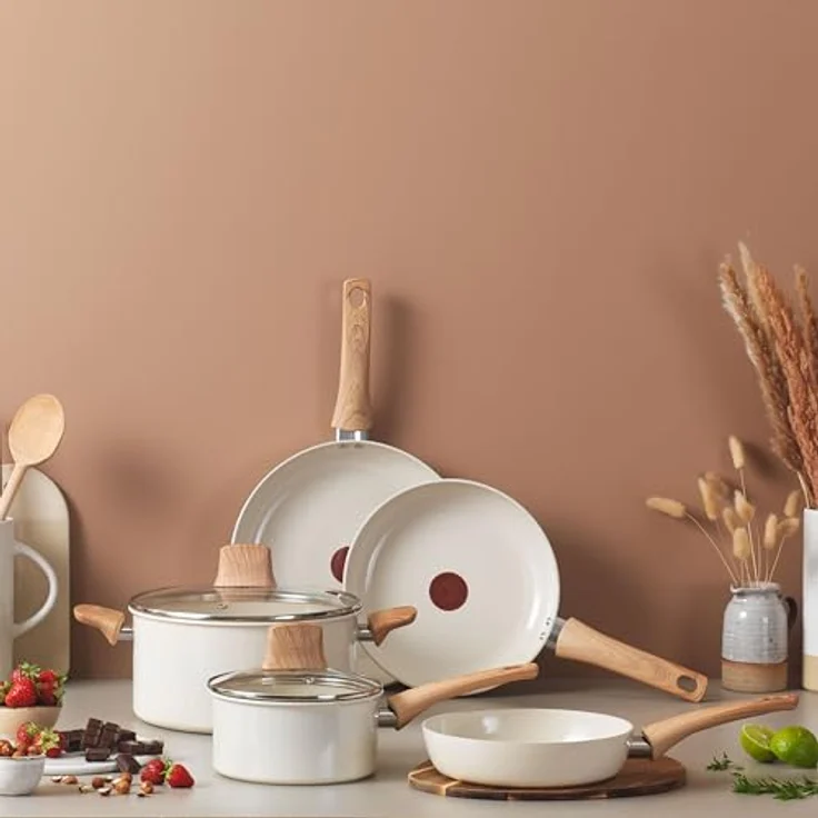 Tefal CERA BRIGHT ON Topf-Set, 7tlg. Keramikset aus 100% recyceltem Aluminium, Antihaftbeschichtung und Thermo-Fusion Boden – Bild 10