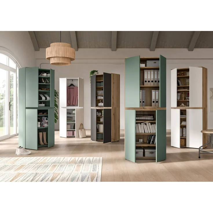 Universalschrank (B/H/T: 190x175x37 cm) in weiß – Bild 7