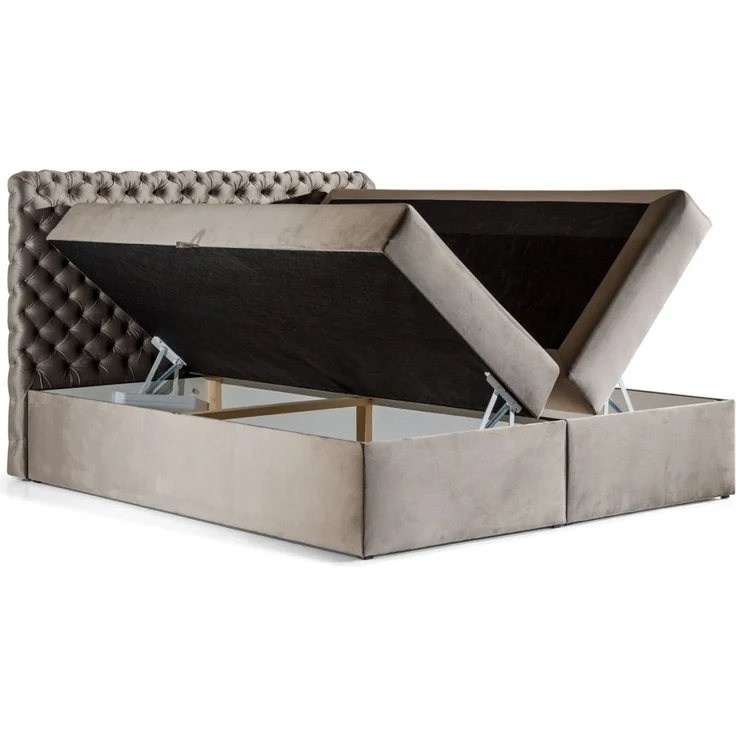 Boxspringbett Schlafzimmerbett WILLIAM 160x200cm in Stoff – Bild 2