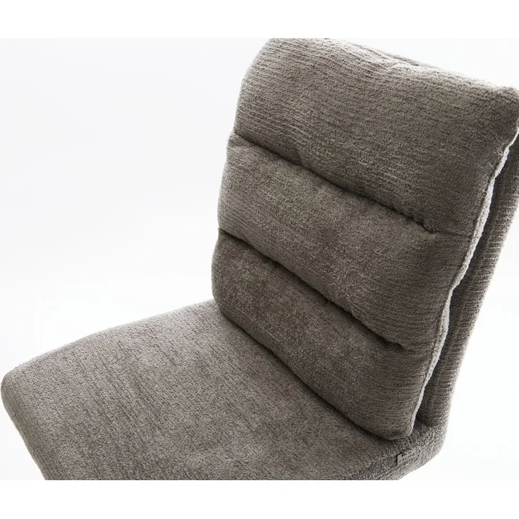 Barstuhl Pela-Flex Bouclé Soft Schlamm Freischwinger Flach Edelstahl Silberfarben – Bild 4