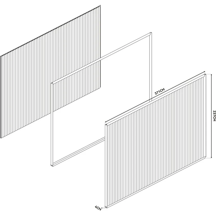 Weide WPC Sichtschutzwand für Pergola – Bild 4