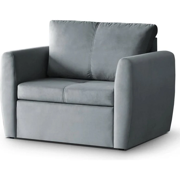 Beautysofa Relaxsessel KAMEL mit Schlaffunktion und Bettkasten (freistehend, kompakter Schlafsessel für Wohnzimmer & Gästezimmer, Velours TRINITY), Schlafsessel ausklappbar, moderner Sessel mit Liegefläche 188x82 cm – Bild 2