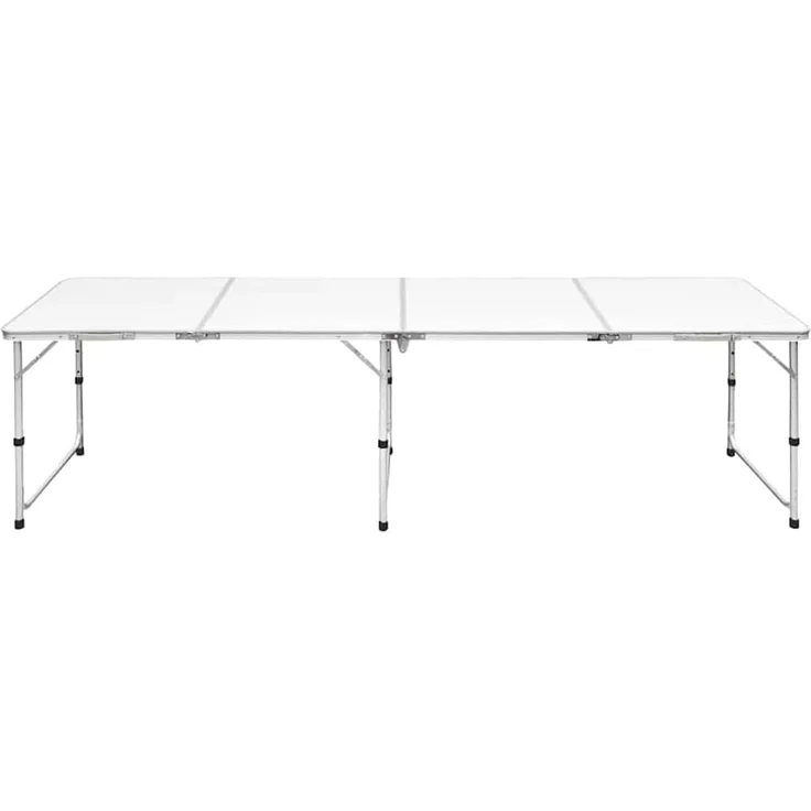 Campingtisch zusammenklappbar höhenverstellbar Aluminium 240 x 60 cm 41327 – Bild 6