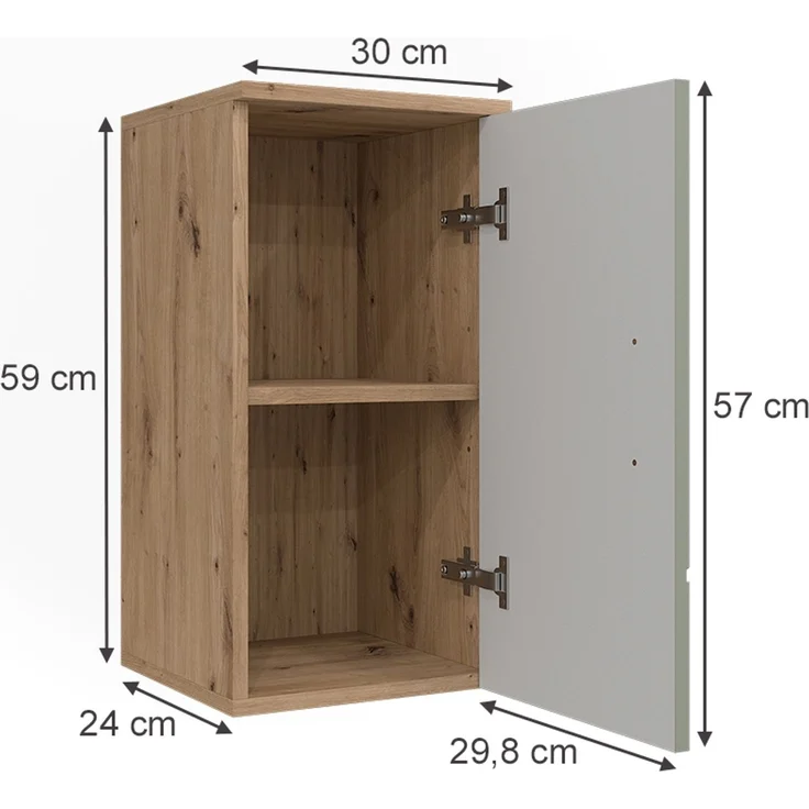 Midischrank Irma Salbeigrün 30 x 59 cm Vicco – Bild 2