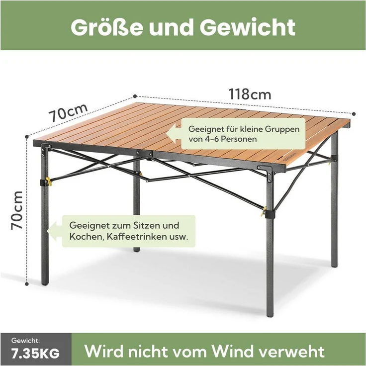 HOMECALL Klappstuhl Camping Tisch Stuhl Set, Garten-Set mit Klappstuhl und Klapptisch (Hochlehner Anglerstuhl mit 5-fach verstellbarer Rückenlehne 2st), Gartenstuhl Gepolsterter -150kg – Bild 4