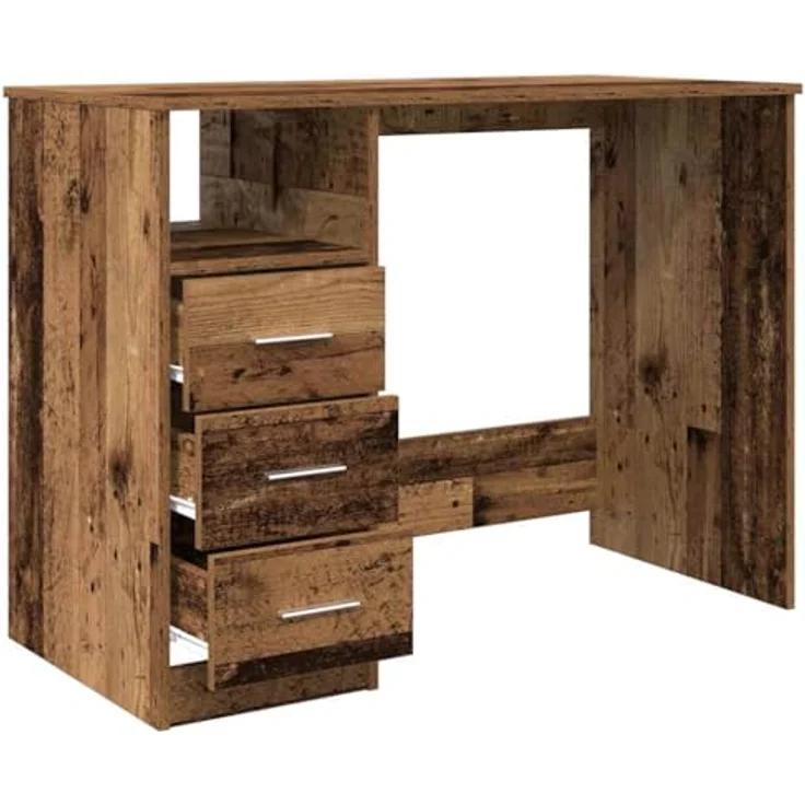 vidaXL Schreibtisch Altholz-Optik 102x50x76 cm Holzwerkstoff 855852 – Bild 7