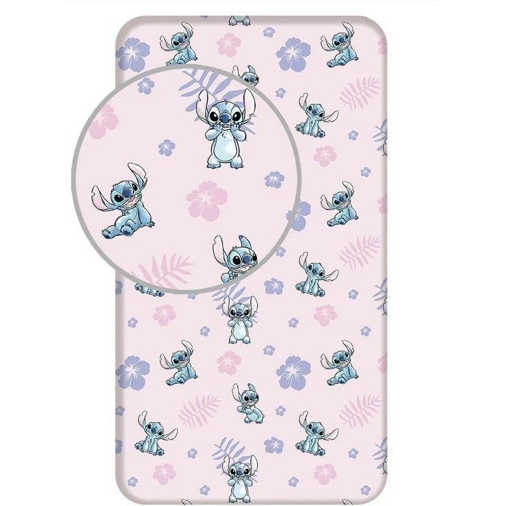 Lilo & Stitch Spannbetttuch Baumwollbettlaken für Kinderbett (90x200+25 cm) – Bild 4