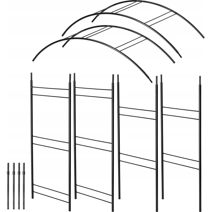 KADAX Gartenbogen-Pergola, Metall, für Blumen, Rosen, 255 cm – Bild 6