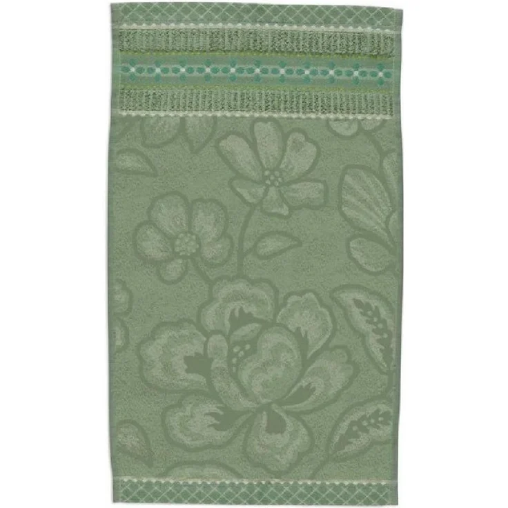 PiP Studio Gästehandtuch Jasmin Jaquard Gästehandtuch green 30x50cm (1 Stück) bh, 100% Baumwolle (325902) – Bild 5