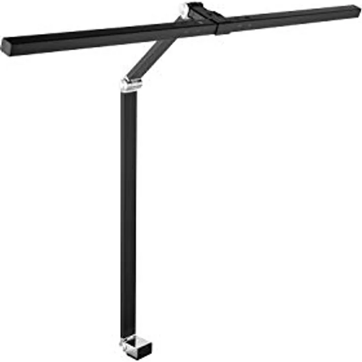 ALCO Schreibtischleuchte Alu/KU schwarz mit Tischklemme, 10,8 W LED, stufenlos einstellbar, 720 mm Höhe