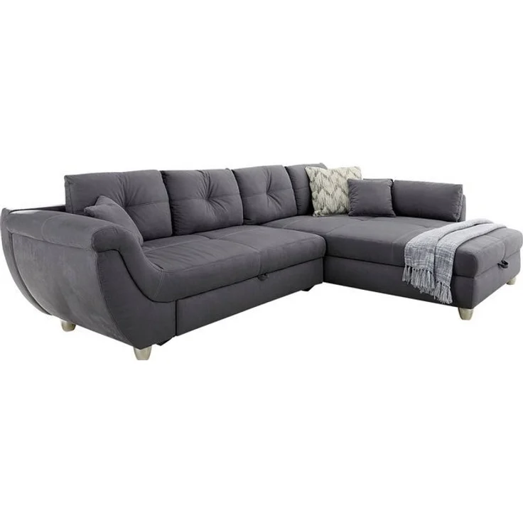 Jockenhöfer Gruppe Ecksofa Maranello L-Form, mit großem Stauraum, Gästebett- und Relaxfunktion, Nosagfederung – Bild 4