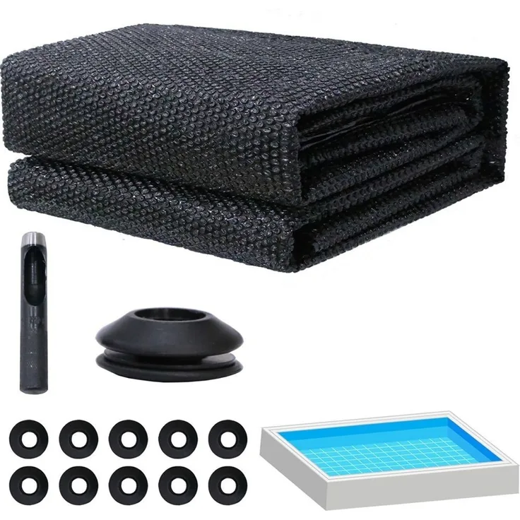 Solarfolie Solarheizung Abdeckplane Poolheizung Wärmeplane Schwarz 500cm