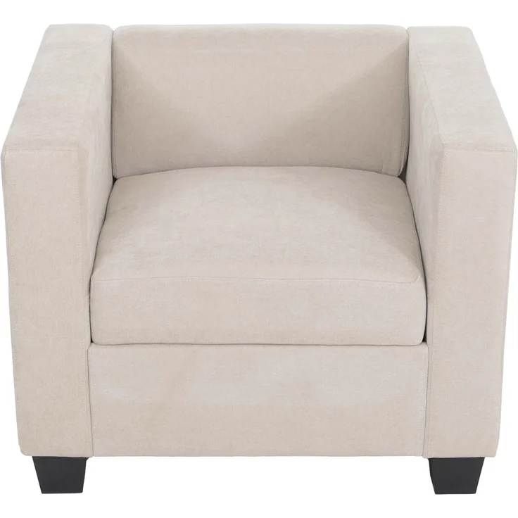 Sessel Lille, Loungesessel Polster-/Cocktailsessel, Nosagfederung Stoff/Textil Chenille (260g/m²) ~ beige – Bild 5