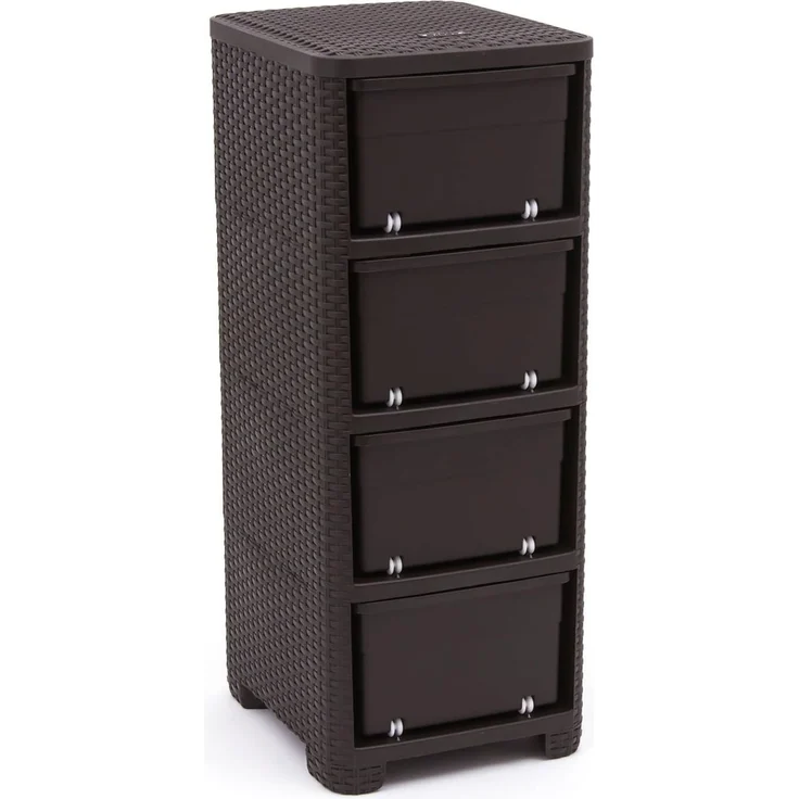 Curver Badregal, Regal mit 4 Schubladen Curver Style – Bild 4