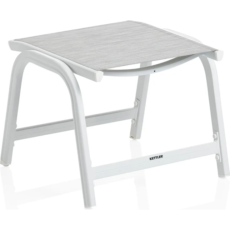 Kettler Basic Plus Hocker Weiß/Hellgrau 0301203-5200 – Bild 1